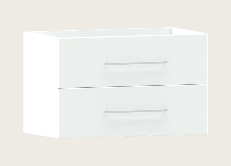 Mueble de baño Nori Clsic, dos cajones, 47 cm de fondo